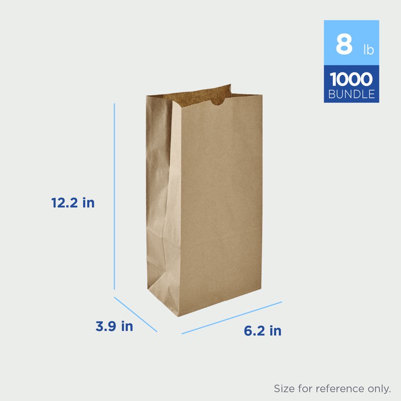Kraft Paper Bags Bulk Pack - Eco-Friendly Grocery, Lunch & Takeout Bags