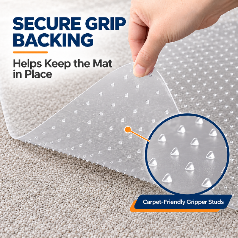 Heavy Duty Office Chair Mat for Carpet Floors 36x48 Clear Non-Slip