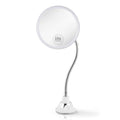 Flexible Gooseneck Makeup Mirror - 10X Magnifying, 360¡Æ Swivel, Adjustable Suction Cup - Stick On Table or Wall for Vanity and Bathroom Use - 6.7 x 6.7 Inch (Round)