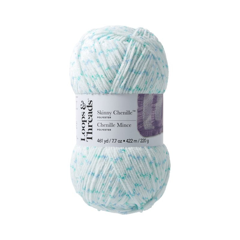 Medium Weight Chenille Yarn 12 Pack for Knitting Crochet & Crafts - Multi Colors