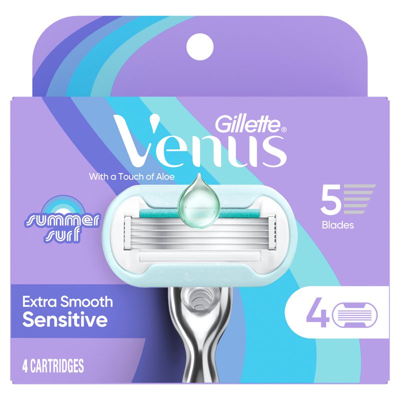 Venus Extra Smooth Sensitive Razor Blade Refills - 4 Pack