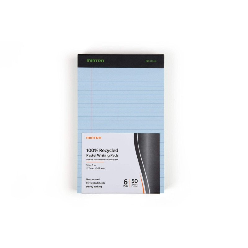 Recycled Writing Pads - Eco-Friendly 6 Pack for Note-Taking & Office Use