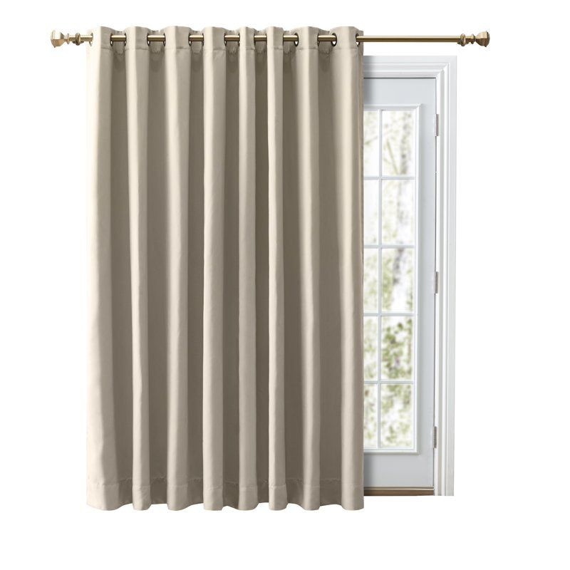 Blackout Patio Curtain Panel with Grommets - Insulated Thermal Blockout