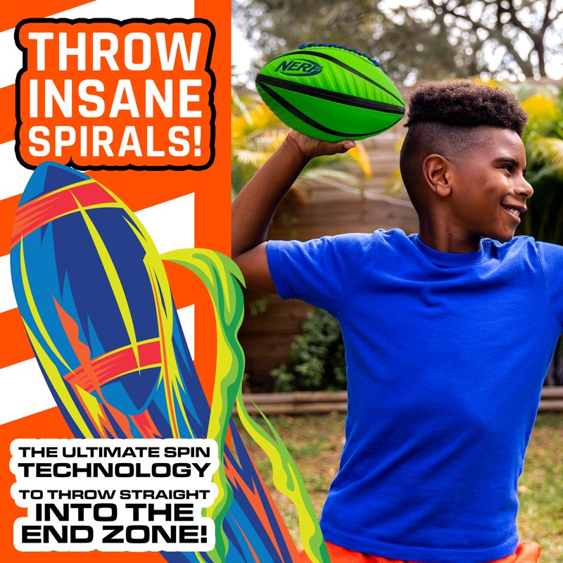 Junior Football with Spiral Grip and Spacelace for Kids and Youth