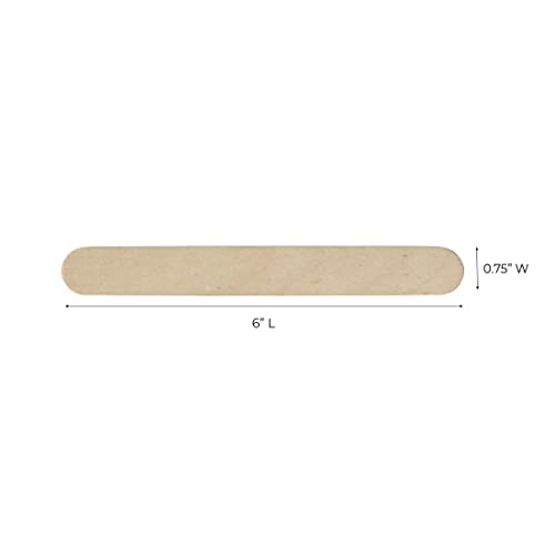 ForPro Professional Collection Premium Wood Applicators, Non-Sterile, Hair Removal Waxing Sticks, Large, 6" L x .75" W, 6 Inch, 500 Count (Pack of 1)