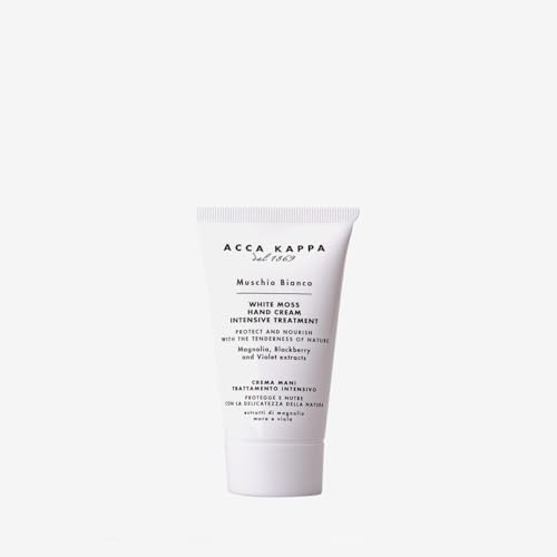Acca Kappa White Moss Hand Cream 75 mL Shea Butter Olive Lipids Hydrating Protective Formula for Men and Women