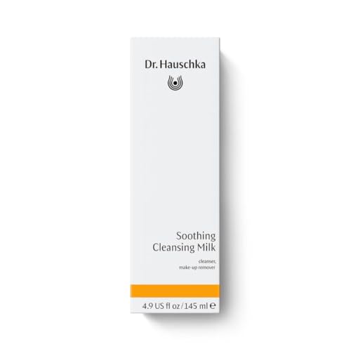 Dr. Hauschka Soothing Cleansing Milk, Sensitive Skin pH Balanced Facial Cleanser & Make Up Remover for all skin types, Certified Natural, 4.9 Fl Oz