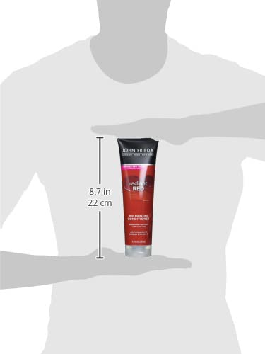 John Frieda Radiant Red, Color Boosting Conditioner, Hydrates and Enhances Red Tones with Pomegranate Extract and Vitamin E for Natural or Color-Treated Hair, 8.3 Oz