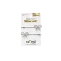 Scunci Trend Essentials Rhinestone Bow Bobby Pins, 2-Pack, Gold & Silver, No-Slip All-Day Hold, Elegant Hair Accessories for Women & Girls, Stylish Sparkling Hair Clips for Updos & Everyday Looks