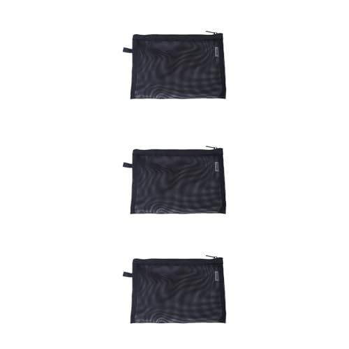 Mesh Cosmetic Bag 3 Size Makeup Bag Set Nylon Waterproof Organizing Bags Purse Organizer Pouches Travel Bags with Zipper (3,Small)