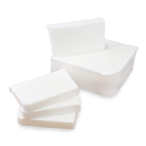 Primal Elements White Soap Base - Moisturizing Melt and Pour Glycerin Soap Base for Crafting and Soap Making, Easy to Cut, Unscented - 2 Pound
