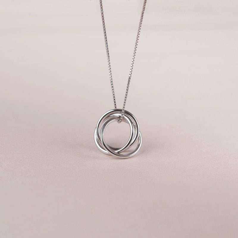 Three Generations Necklace Gift for Grandmother Mother Granddaughter Sterling Silver Pendant