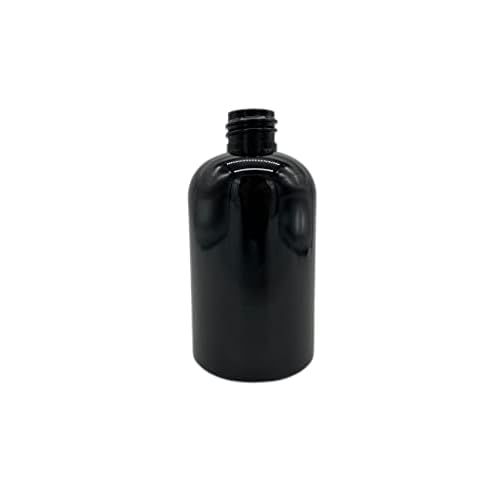 Natural Farms 4 oz Black Boston Plastic Bottles -12 Pack Empty Bottle Refillable - BPA Free - Essential Oils - Aromatherapy | Black Flip Top Snap Cap - Made in the USA