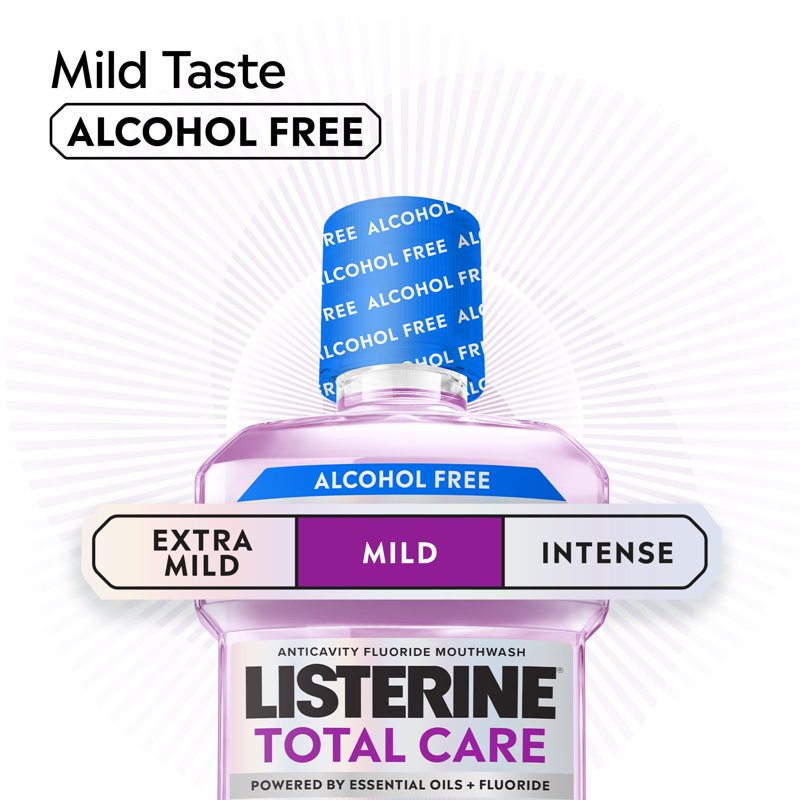 Alcohol-Free Mild Mint Mouthwash for Fresh Breath & Cavity Prevention - 16.9 fl oz