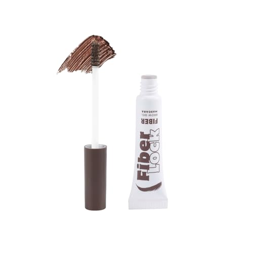 Fiber Lock Brow Mascara ? Medium Brown Tinted Fiber Brow Gel Mascara for Fuller Natural Brows ? Volumizing (01 MEDIUM BROWN, 0.23 oz / 6 g(PACK OF 1))