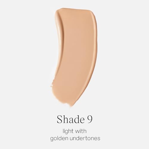 Saie Glowy Super Skin Tint Liquid Foundation - Weightless + Dewy Foundation with Lightweight Medium Coverage - Hydrating Face Makeup + Skin Care Serum Hybrid with Hyaluronic Acid - Shade 9 (1.01 oz)