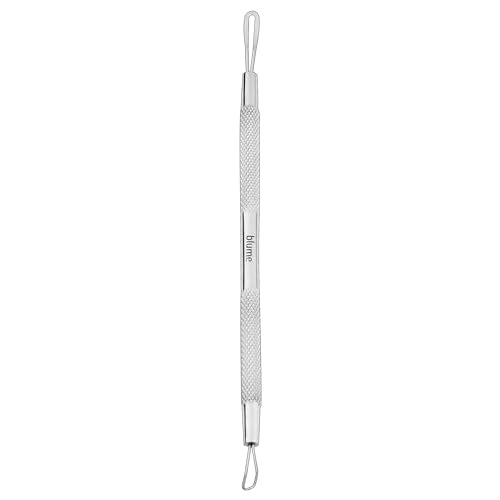 Blackhead Remover Pimple Popper Blemish Comedone Extractor Acne Tool Pimple Spot Popper Komedon Double Side Soft Touch and No-Slip Skincare for Whitehead Removal -Stainless Steel, Silver (BM29)