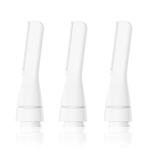 3 Pack Replacement Blade for OLOV silm Facial Hair Trimmer, Hypoallergenic Pivoting Replaceable Blade Heads