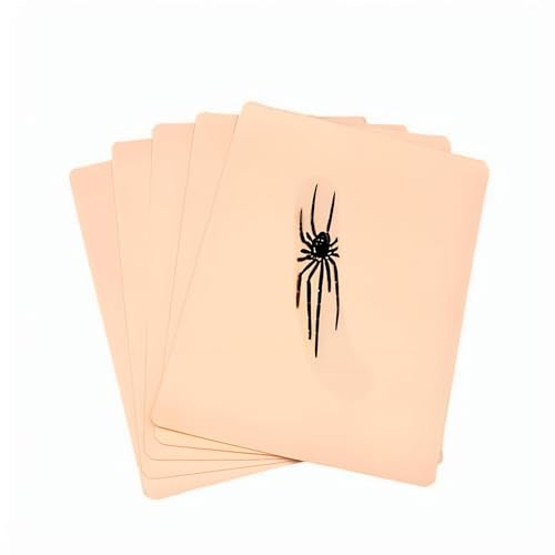 10pcs Double Sides Fake Skin for Practicing and Tattooing, Soft Tattoo Practice Skin for Beginners and Artists Tattoo Kit