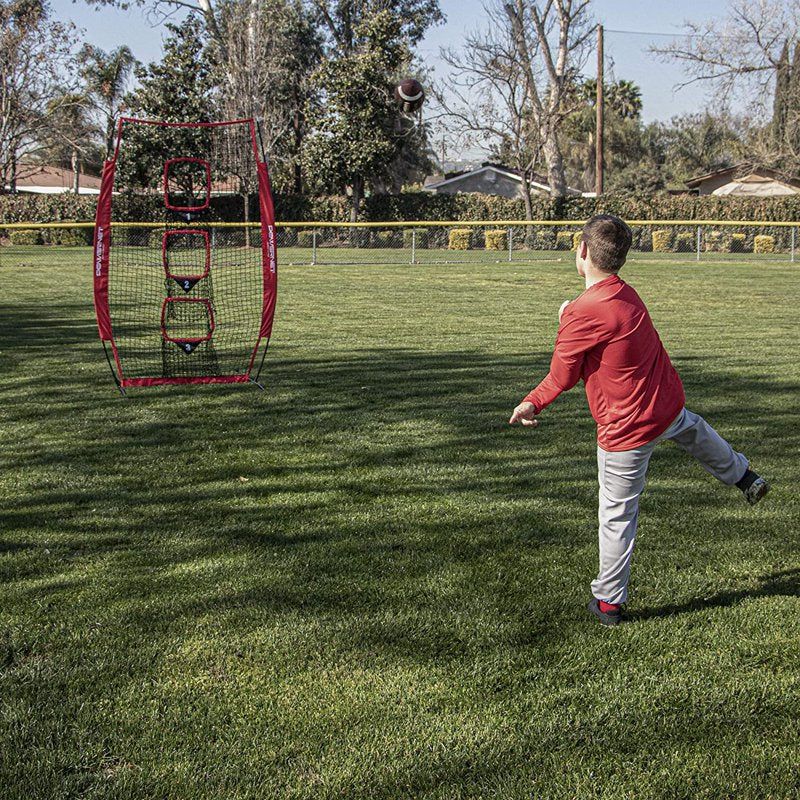 Football Passing Net with Targets - 4x8 ft Portable Practice Trainer for QB Accuracy