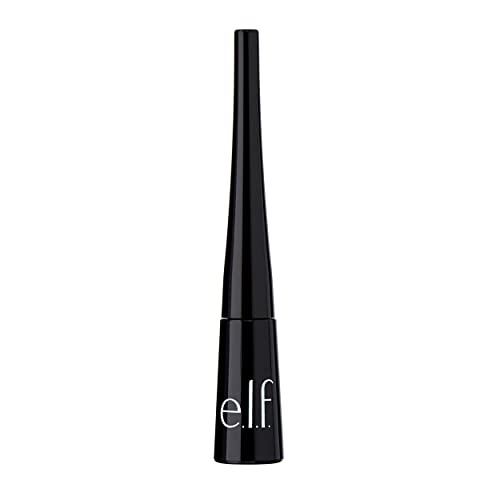 e.l.f. Liquid Eyeliner,High-pigment Liquid Eyeliner With Extra-Fine Brush Tip,Easy Glide Smudge-proof Formula,Jet Black,(Pack of 2)