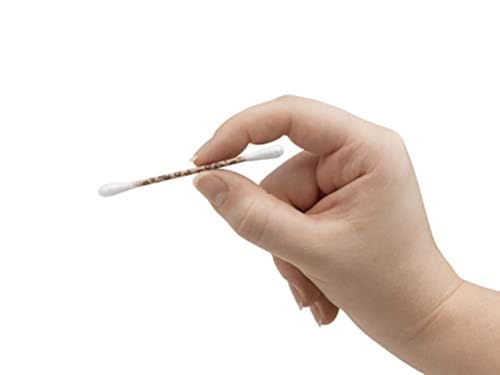 Swisspers Premium Cotton Swabs, 100% Pure Cotton Tips, Leopard Print Paper Sticks, 300 Count Pack (Pack of 3)