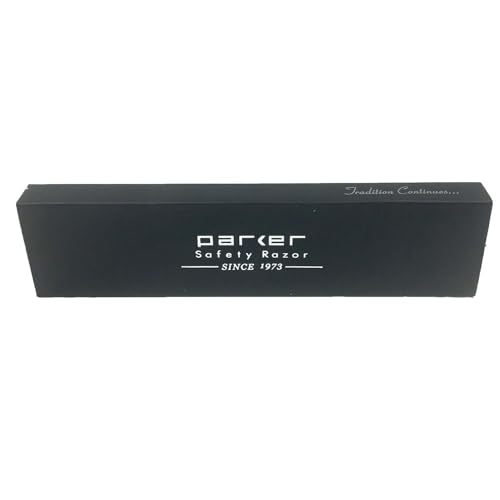 Parker SR1 Stainless Steel Straight Edge Barber Razor ? Professional Shavette for Barbers & Home Use with 5 Premium Platinum Half Blades ? Replaceable Blade Straight Razor for Close, Smooth Shaves