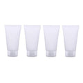 Mose Cafolo ~ 100pcs 30ml (1.01oz) Empty Cosmetic Tubes Toiletry Lotion Bottle with Screw Cover. Smooth, Polish White Plastic with Free Syringe as Gift!