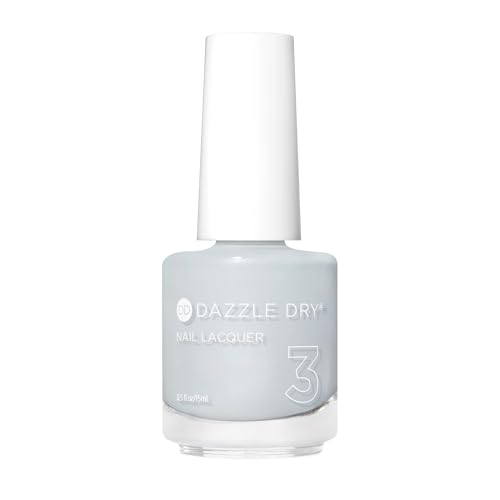 Dazzle Dry Nail Lacquer (Step 3) - Moonlight - A full coverage, pearlescent grey-toned blue. Full coverage cream. (0.5 fl oz)