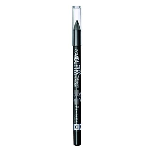 Rimmel London Scandaleyes Waterproof Kohl Kajal Eyeliner Pencil, Intense Color, Long-Wearing, Smudge-Proof, 001, Black, 0.04oz
