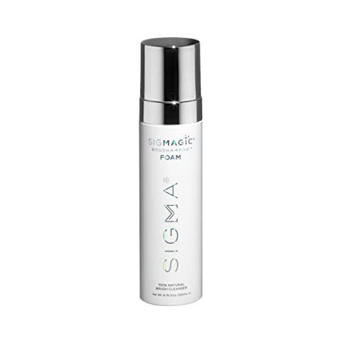 Sigma Beauty Sigmagic Foam Makeup Brush Shampoo ? Makeup Brush Cleaner Solution with Professional Grade Formula to Remove Makeup Residue and Build Up on Brushes & Sponges (6.76 FL Oz)