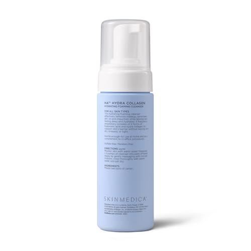 SkinMedica HA5 Hydra Collagen Hydrating Foaming Cleanser with Vegan Collagen, 5 Fl Oz - Hydrating Cleansing Solution for Daily Use - Amino Acid-Based Wash for a Gentle, Non-Irritating, Clean Feeling