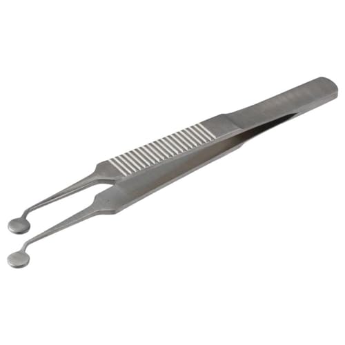 Massage Tweezers Stainless Steel Precision Round Tip Meibomian Gland Expressor Professional Silver Forceps for Eyelid Massage