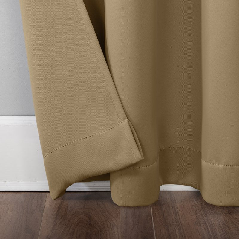 Energy Saving Blackout Curtain Panel with Tab Top for Window Insulation