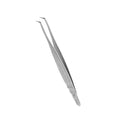 STALEKS PRO Eyelash Tweezers, Silver, Ergonomic, Stainless Steel