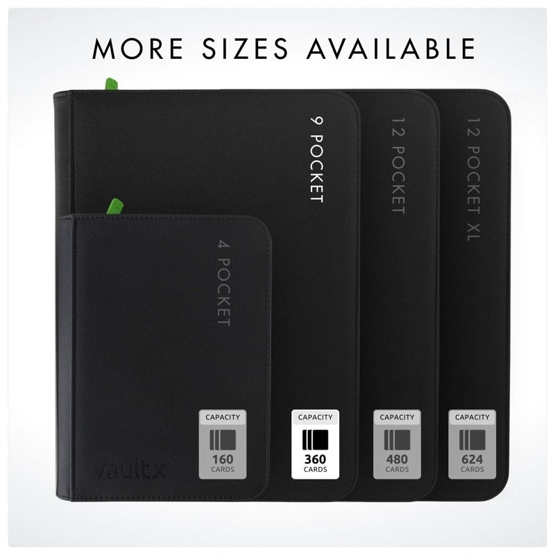 Vault X 9-Pocket Zip Binder for Trading Cards – Water-Resistant, Holds 360 Cards