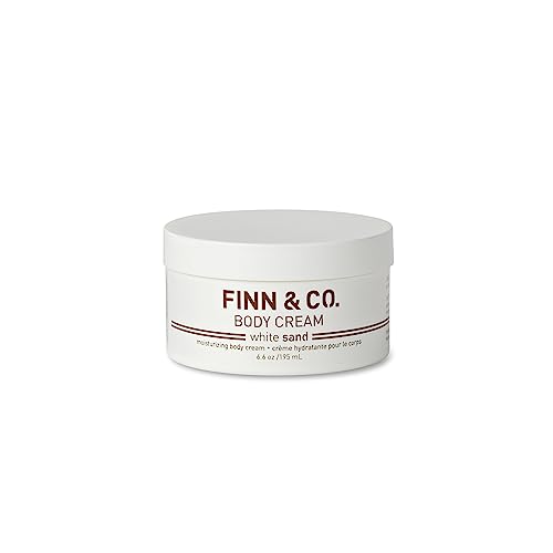 FINN & CO. White Sand Body Cream - Hydrating Moisturizer with Shea Butter, Vitamins A, C & E - Smoothes & Nourishes Skin - Paraben Free, Cruelty Free, Beach Inspired Scent | 6.6 oz