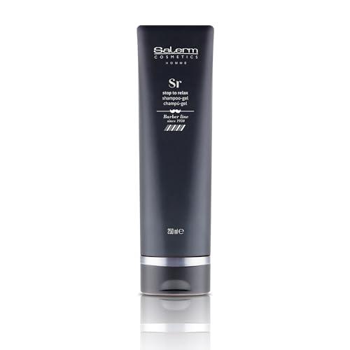 SALERM - 2-in-1 Gel and Shampoo - Stop To Relax Homme Barber Line - 250 ml - for All Hair and Skin Types - Refreshing and Relaxing Fragrance - Daily Use - Gentle Cleaning