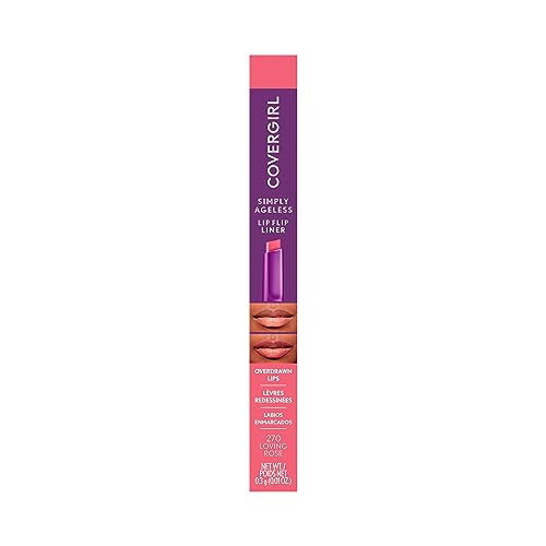 COVERGIRL Simply Ageless Lip Flip Liner, Loving Rose, Pack of 2
