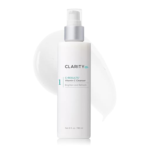 ClarityRx C-Results Vitamin C Facial Cleanser, Natural Plant-Based Brightening Face Wash with Lactic Acid