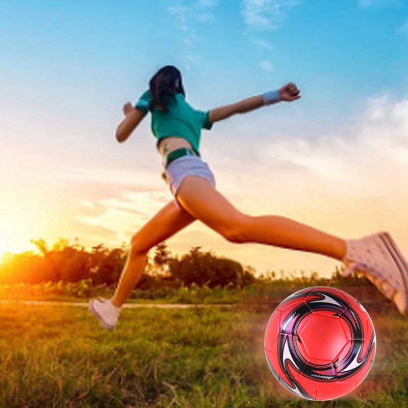 Size 5 Soccer Ball – Training Football, Outdoor Match Ball, PVC, Blue