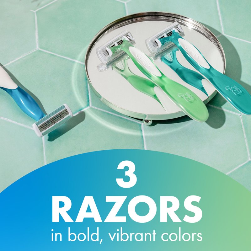 Women's 4-Blade Disposable Razor Set with Travel Cover - Pack of 3, 10, 7 Variants