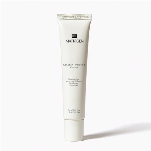 FEEL MATRIGEN Collagen Hydrating Cream with Niacinamide, Hydrolyzed Collagen, Panthenol & Ceramide ? Deep Moisture, Skin Barrier Support, Firmness & Radiance, 1.35 fl. oz