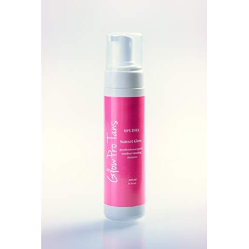 GlowPro Tans - Professional Strength Tanning Mousse - 10% DHA - Spray Tan In A Bottle - Dark Self Tanner - Salon Airbrush Tan