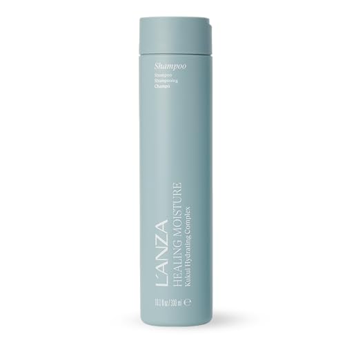 L'ANZA Healing Moisture Shampoo, Hydrates & Heals Damaged Hair, Deep Hydration, Softens, Anti-Frizz, Restores Elasticity, Color Safe Anti-Humidity Daily Wash, Strengthening, Sulfate Free