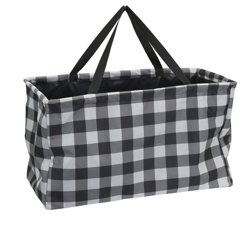 Water-Resistant Canvas Utility Tote with Handles - Rectangular Storage Bag