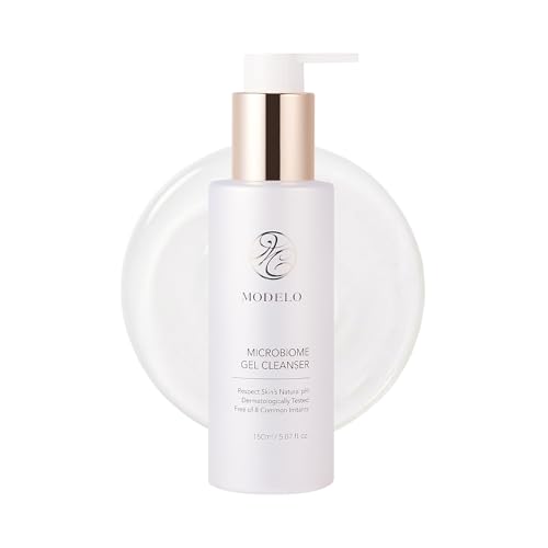 Modelo Microbiome Gel Cleanser, Mild Acidic & Gentle Hydrating Facial Cleanser with Microbiome Extracts, Korean Skincare, 5.07 fl.oz.