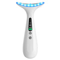 Facial and Neck Massager for Face, Neck - Skin Lifting & Firming - Wrinkle & Dark Circle Reducer - at Home Skin Care Face Sculpting Tool and Neck Massager-Milky White