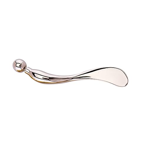 Zinc Alloy Eye Cream Spoon for Eye Fatigue Relief and Facial Massage - Multi-Functional Beauty Tool for Skincare Application (Silver)