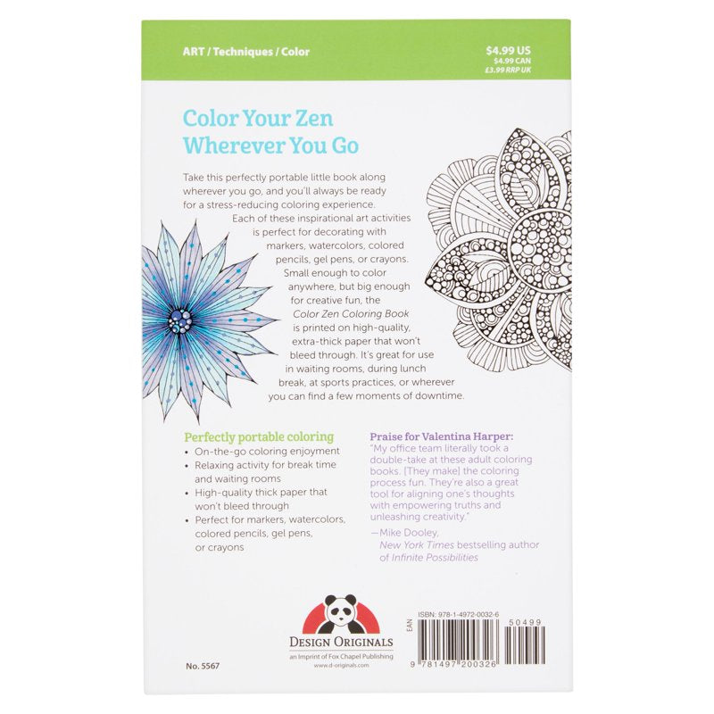 Portable Coloring Book for Relaxation and Creativity - 28 Art Activities
